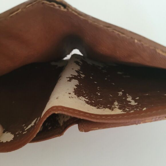 Vintage Louis Vuitton Men's LV Brown Bi-Fold Leather Wallet Monogram Card Bill - Picture 6 of 12